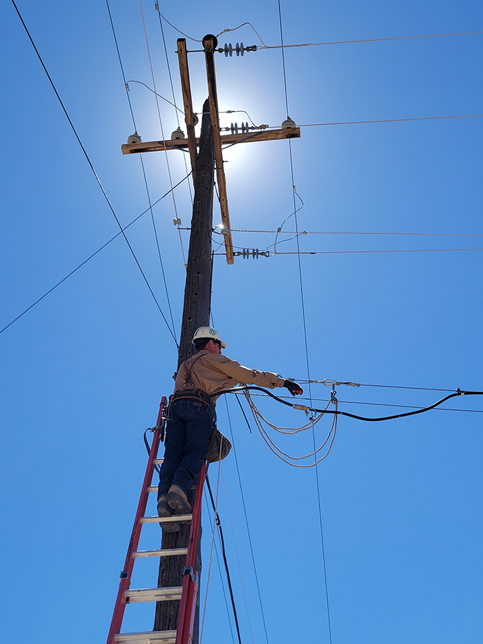 power line in desert