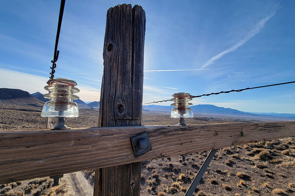 power line in desert